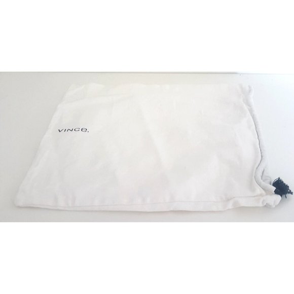 Vince Drawstring Canvas Shoe Clothing Storage Dust Bag Off White - Picture 3 of 7
